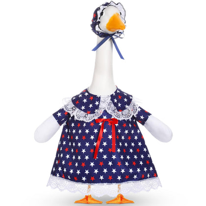 Yeyeplum 4th of July goose skirt with flag enhances porch decor