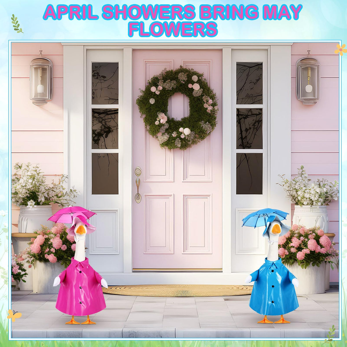 Fits most 17-inch lawn geese, creating a tidy, cohesive outdoor display
