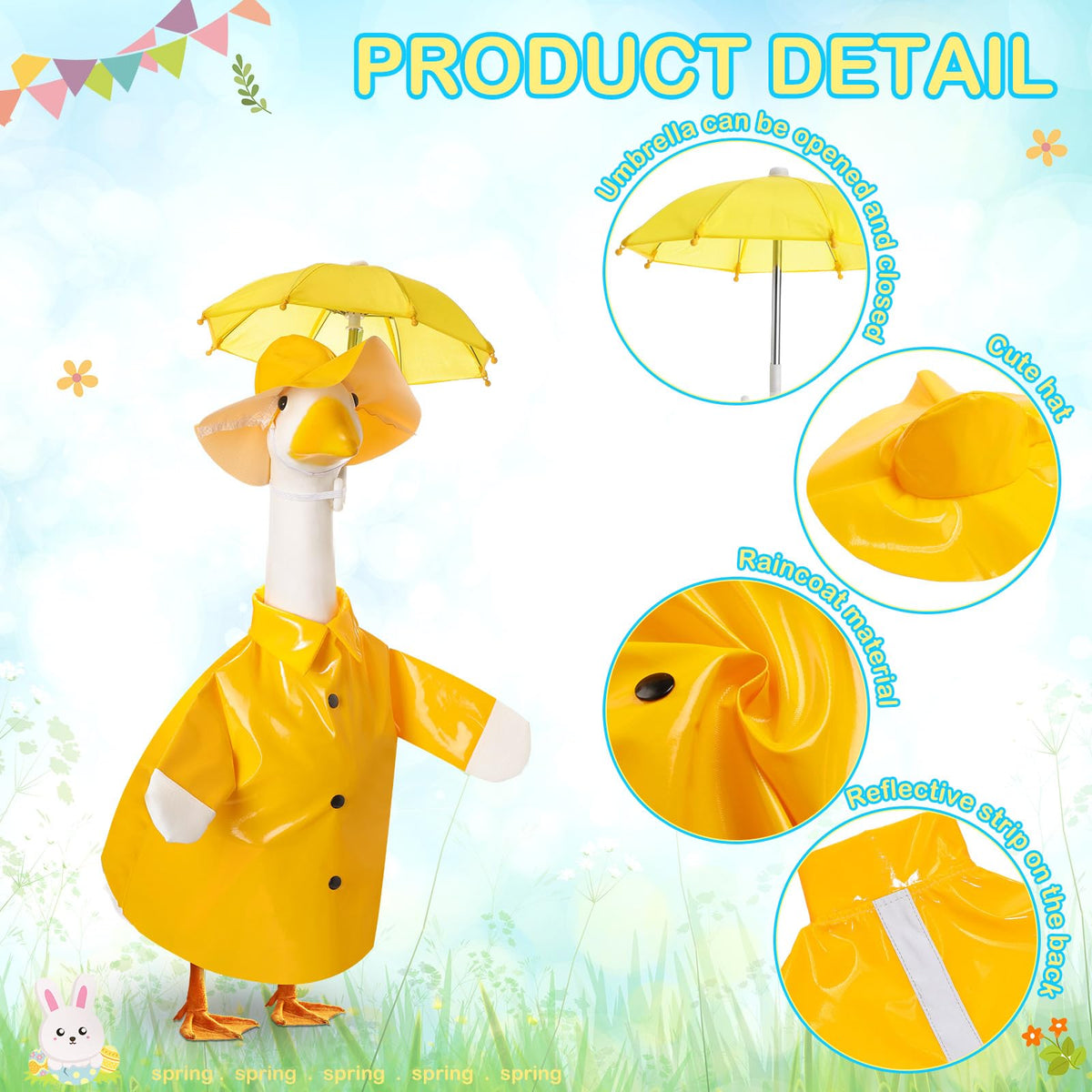 Yeyeplum porch goose decor setup adds festive spring styling