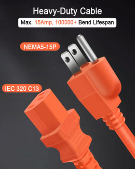 YEZriler 14AWG copper heavy-duty cable orange for durable everyday use.