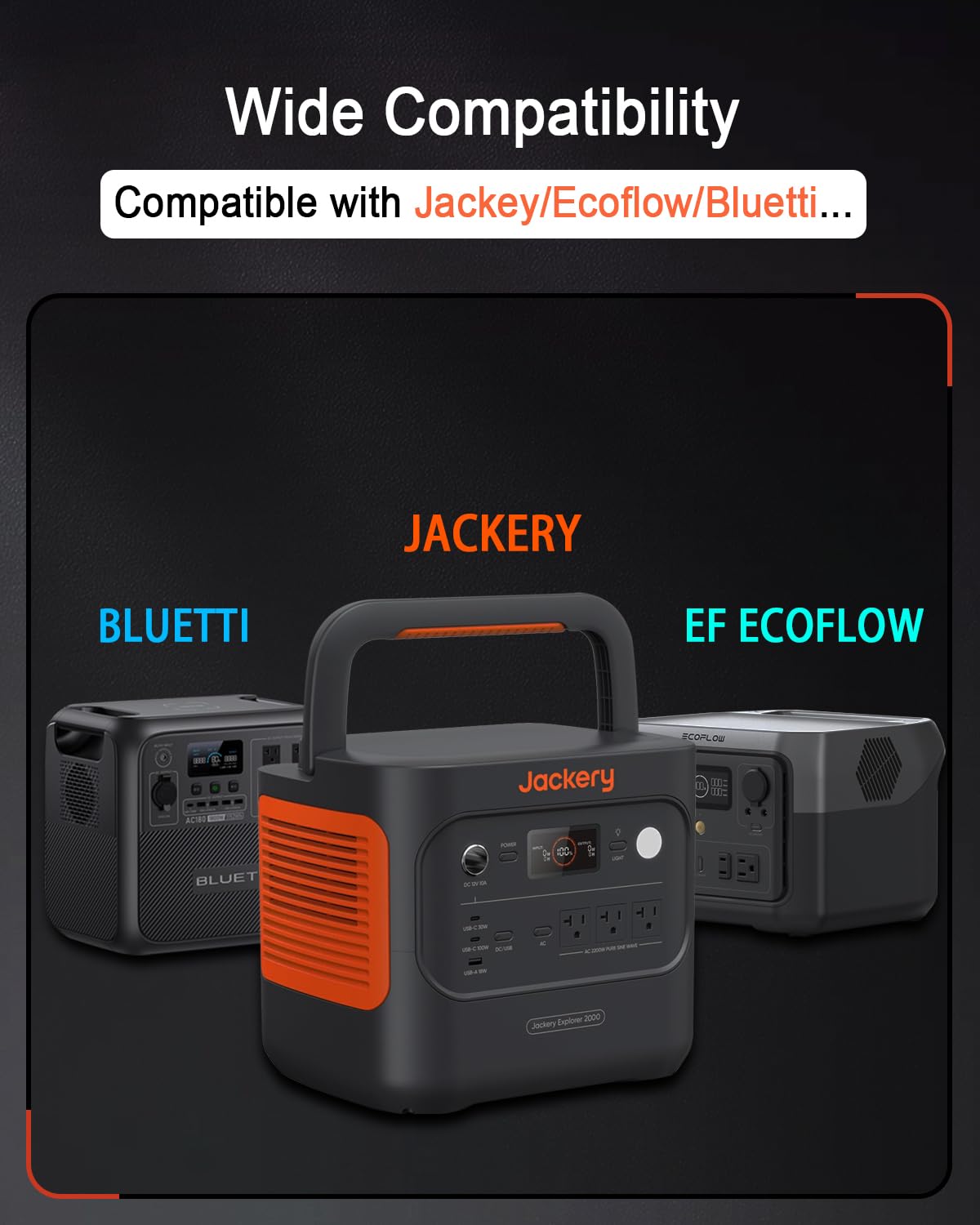 YEZriler charging cord used with power stations at home or on the go.