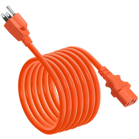 YEZriler universal AC power cord, 6-6ft orange, supports versatile charging across stations.
