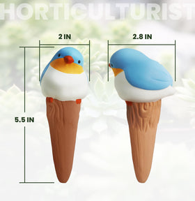 YFDB hand-painted terracotta bird adds charm while hydrating plants.