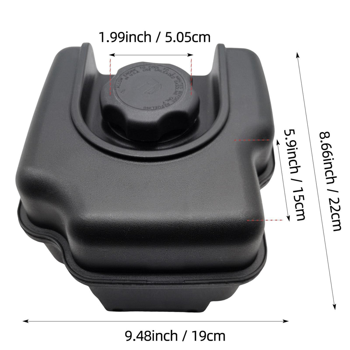 YFZS 799863 fuel tank with four mounting holes for secure installation.