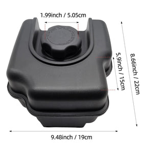 YFZS 799863 fuel tank with four mounting holes for secure installation.
