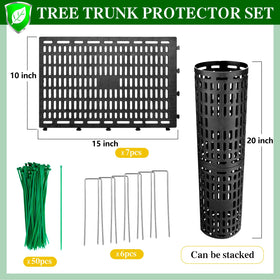 YGAOHF Tree Trunk Protector expandable wrap shown around a trunk protecting it