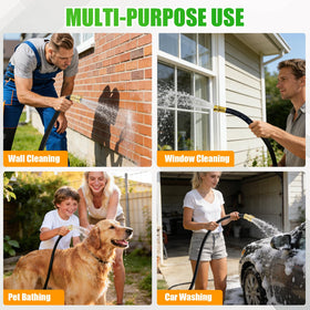 YGJT heavy duty garden hose all-weather flexibility ready for hot and cold conditions.