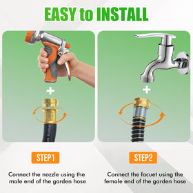 YGJT heavy duty garden hose ideal for garden irrigation, vehicle washing, and driveway cleaning.