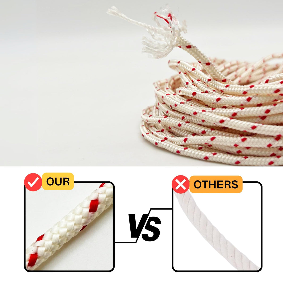 YGQ 12m pull cord, nylon 66, replacement for weed eaters and leaf blowers.