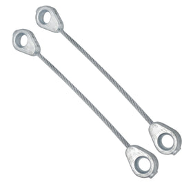 YGQ blade brake cable front view with durable end fittings for reliable operation.