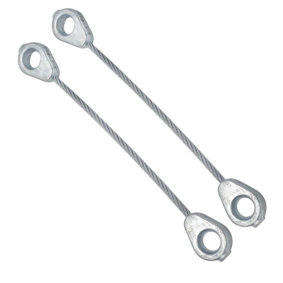 YGQ blade brake cable front view with durable end fittings for reliable operation.