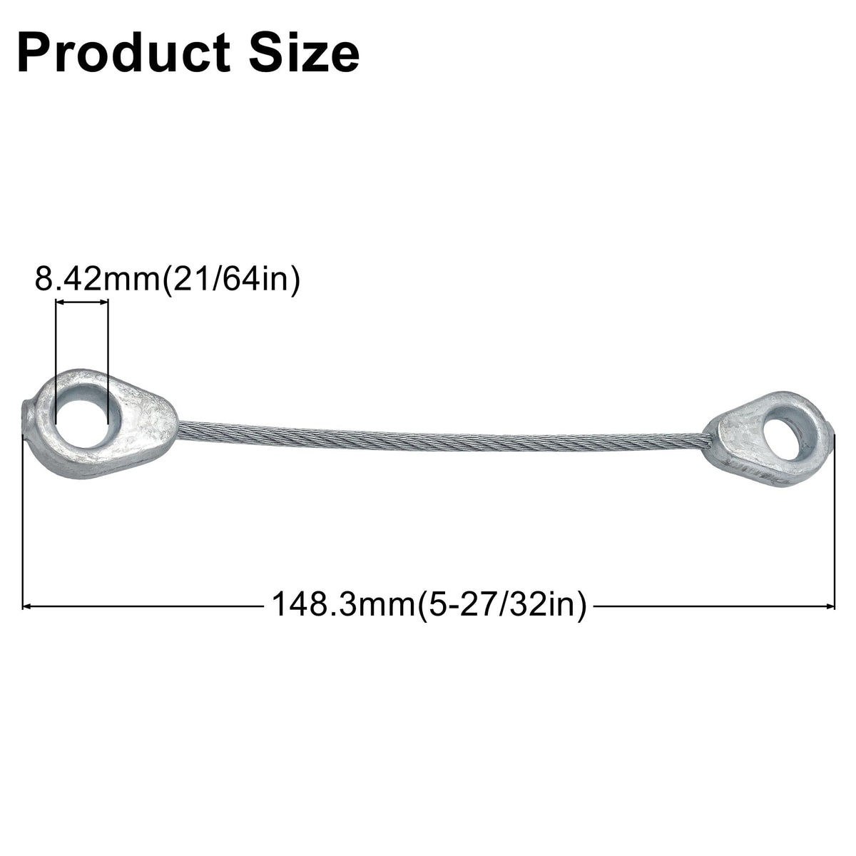 YGQ blade brake cable side view highlighting robust construction for smooth deck lifts.