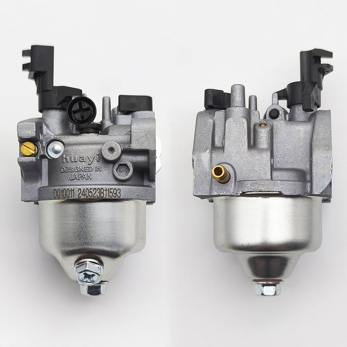 YGQ Huayi P19-1 carburetor kit label shows OEM part number and compatibility
