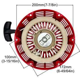 YGQ pull cord assembly with red pawl for Honda clones, smooth operation