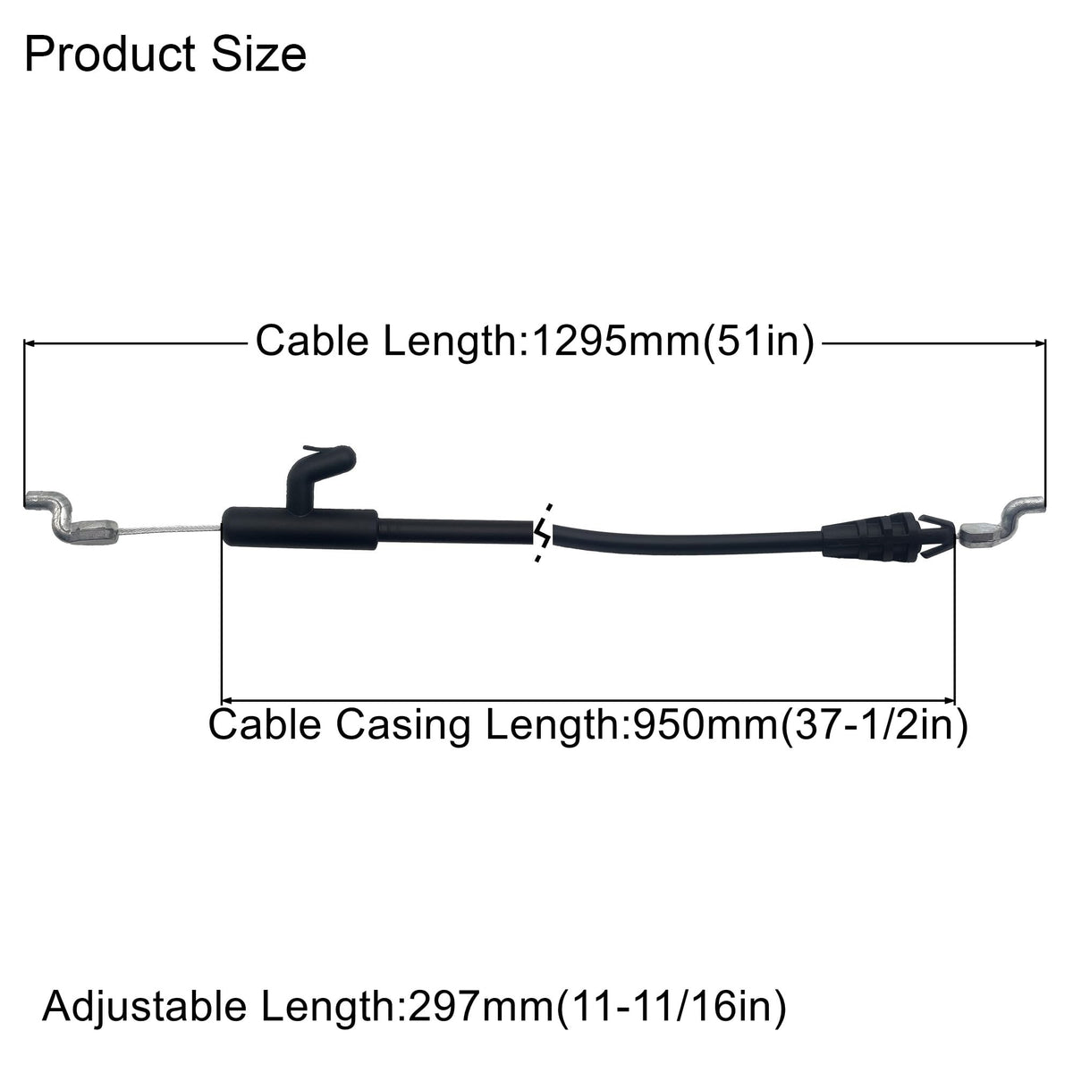 YGQ TB110-compatible control cable for smoother engagement on compatible mowers