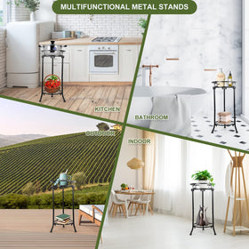 YHIJURS corner display idea helps organize plants and small items stylishly.