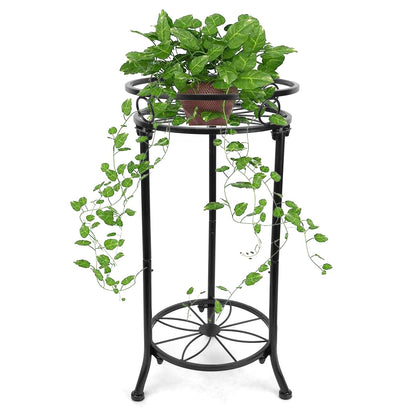 YHIJURS 2-tier corner plant stand displays greenery efficiently for small spaces.