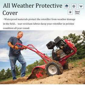 Tear-resistant Oxford fabric provides durable protection for outdoor storage.