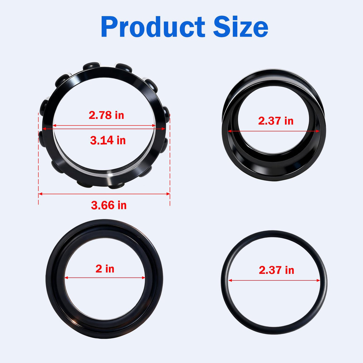 Two O-rings included with the YHJDC 520595 kit for spare seal readiness