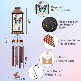 YHmall butterfly wind chimes create a gentle garden path ambience.