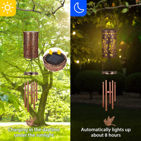 YHmall cardinal wind chimes with extra hook for hanging