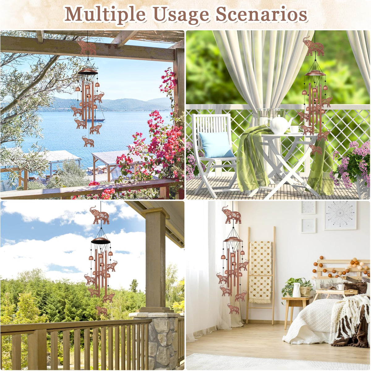 YHmall Elephant Wind Chime enhances outdoor decor with memorable moments.