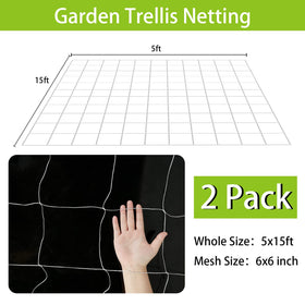 YHmall strong garden trellis netting supports tomatoes, cucumbers, and beans.