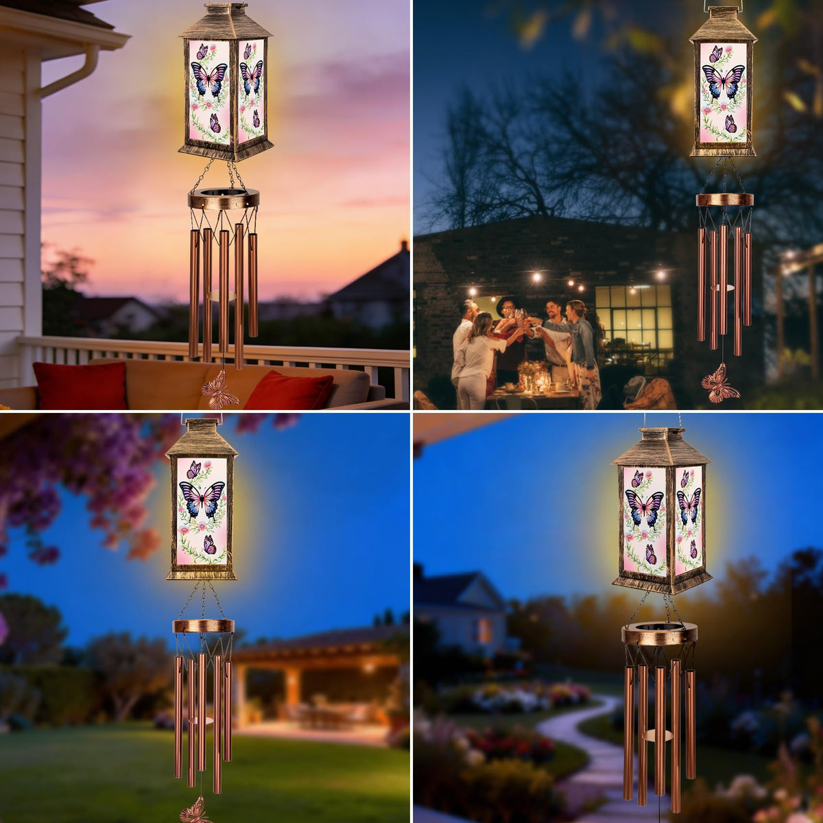 YHmall memorial butterfly wind chimes suit thoughtful gifts for Mom or friends.