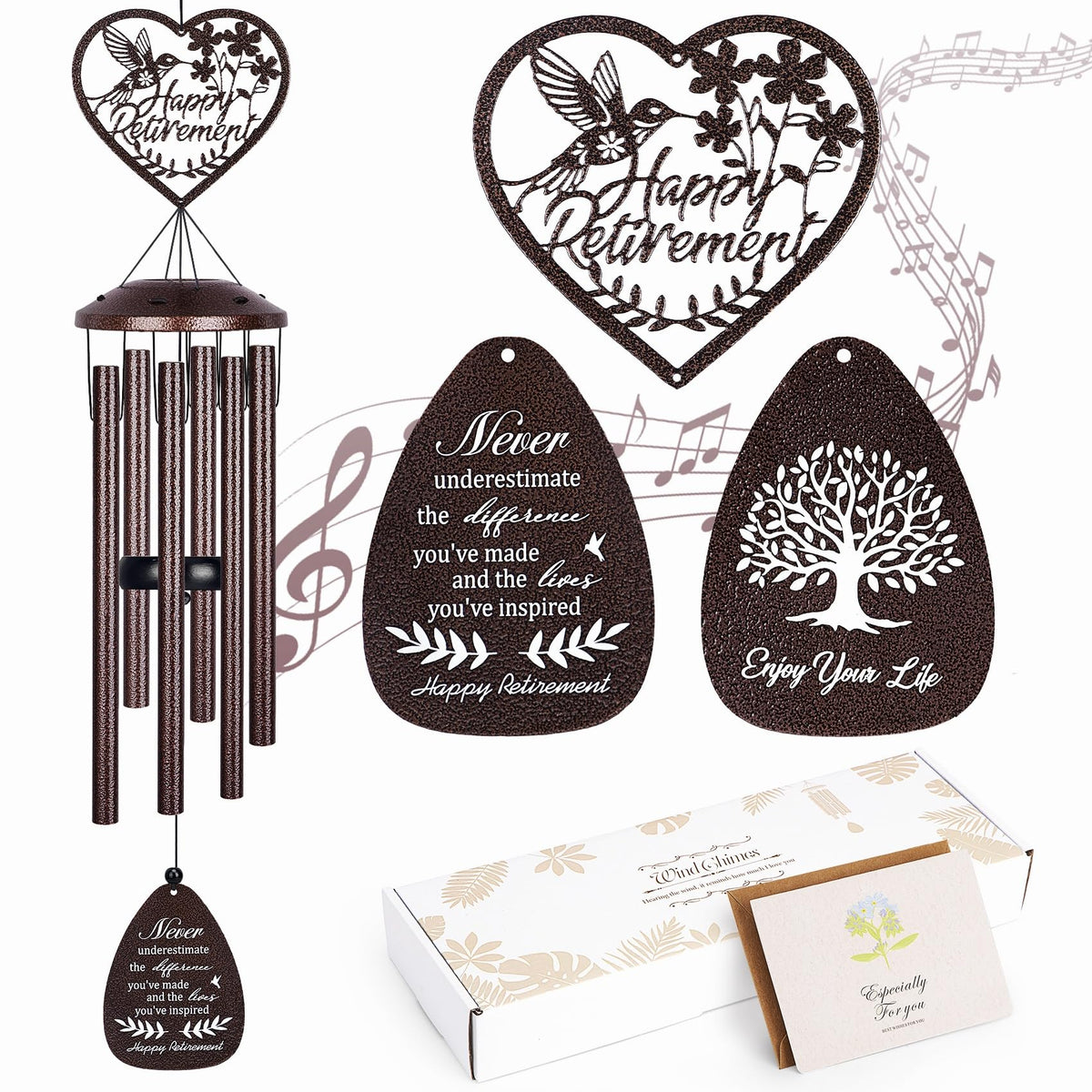 YHmall wind chimes for outdoor use with 36-inch reach and peaceful tones