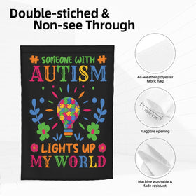 yhogxte autism awareness flag hanging in garden enhances outdoor decor