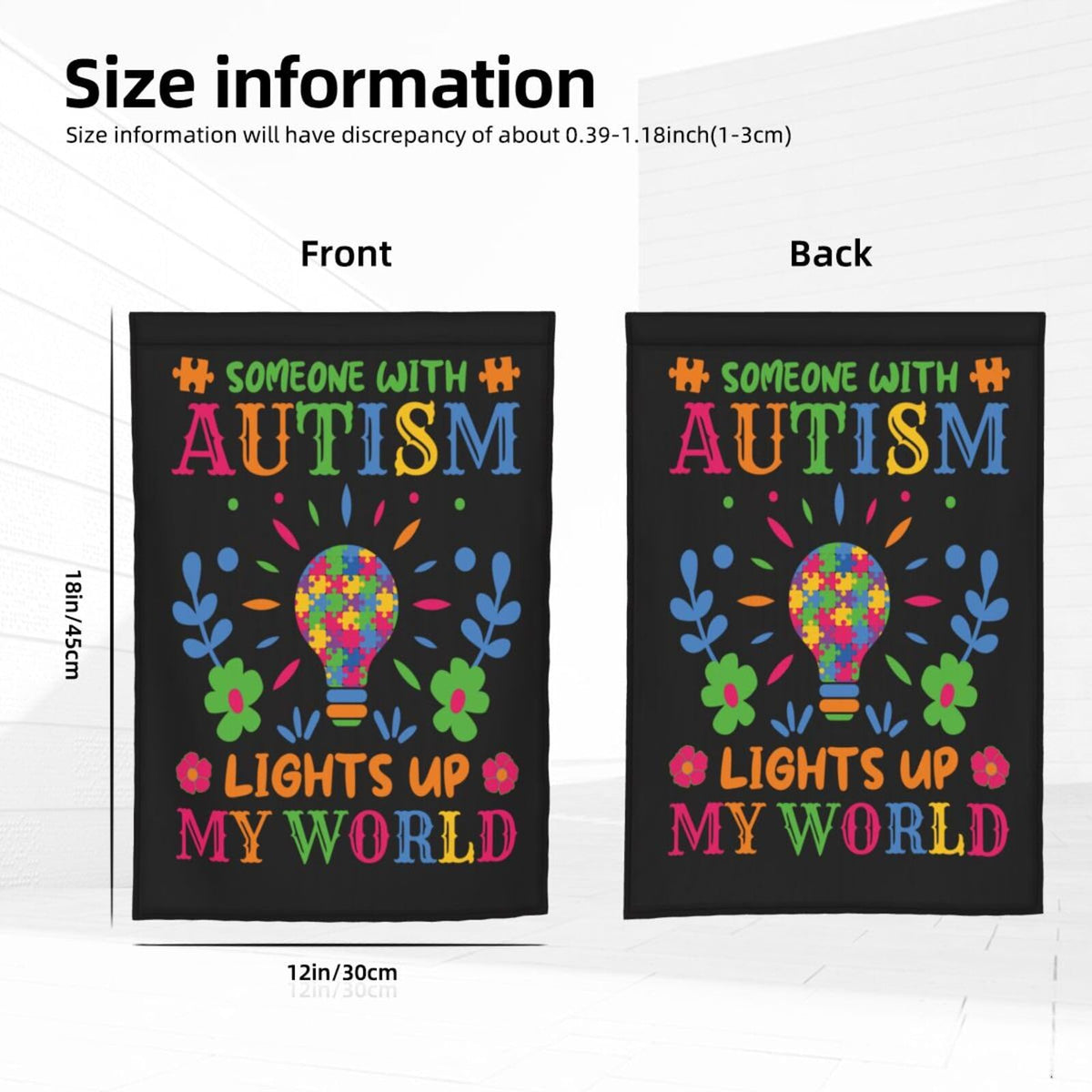 yhogxte autism awareness flag indoors for desk or shelf display