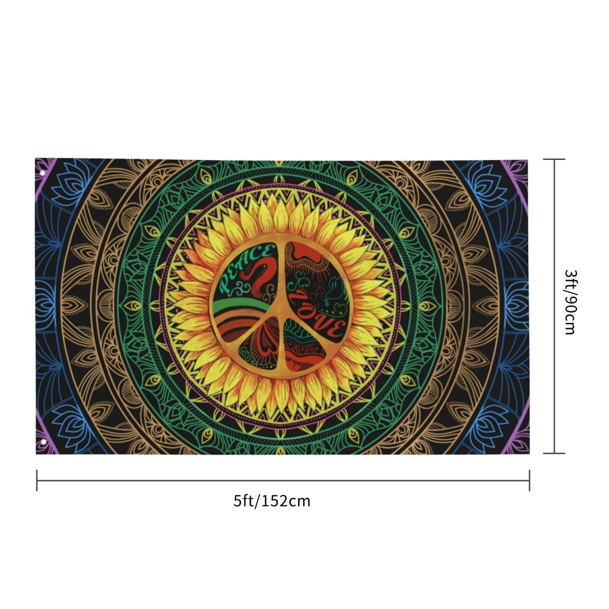 yhogxte Peace Flag garden banner brightens porch and outdoor spaces