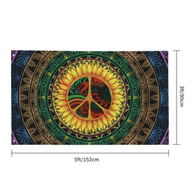 yhogxte Peace Flag garden banner brightens porch and outdoor spaces