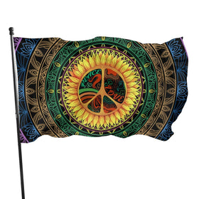 yhogxte Peace Flag 3x5ft outdoor waving in breeze for garden décor and weather durability
