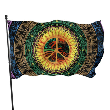 yhogxte Peace Flag 3x5ft outdoor waving in breeze for garden décor and weather durability