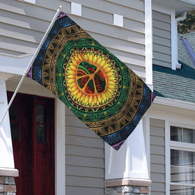 yhogxte Peace Flag metal grommets at ends for secure mounting