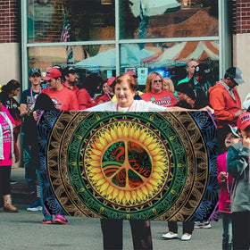 yhogxte Peace Flag single-sided print for bright display at entryways