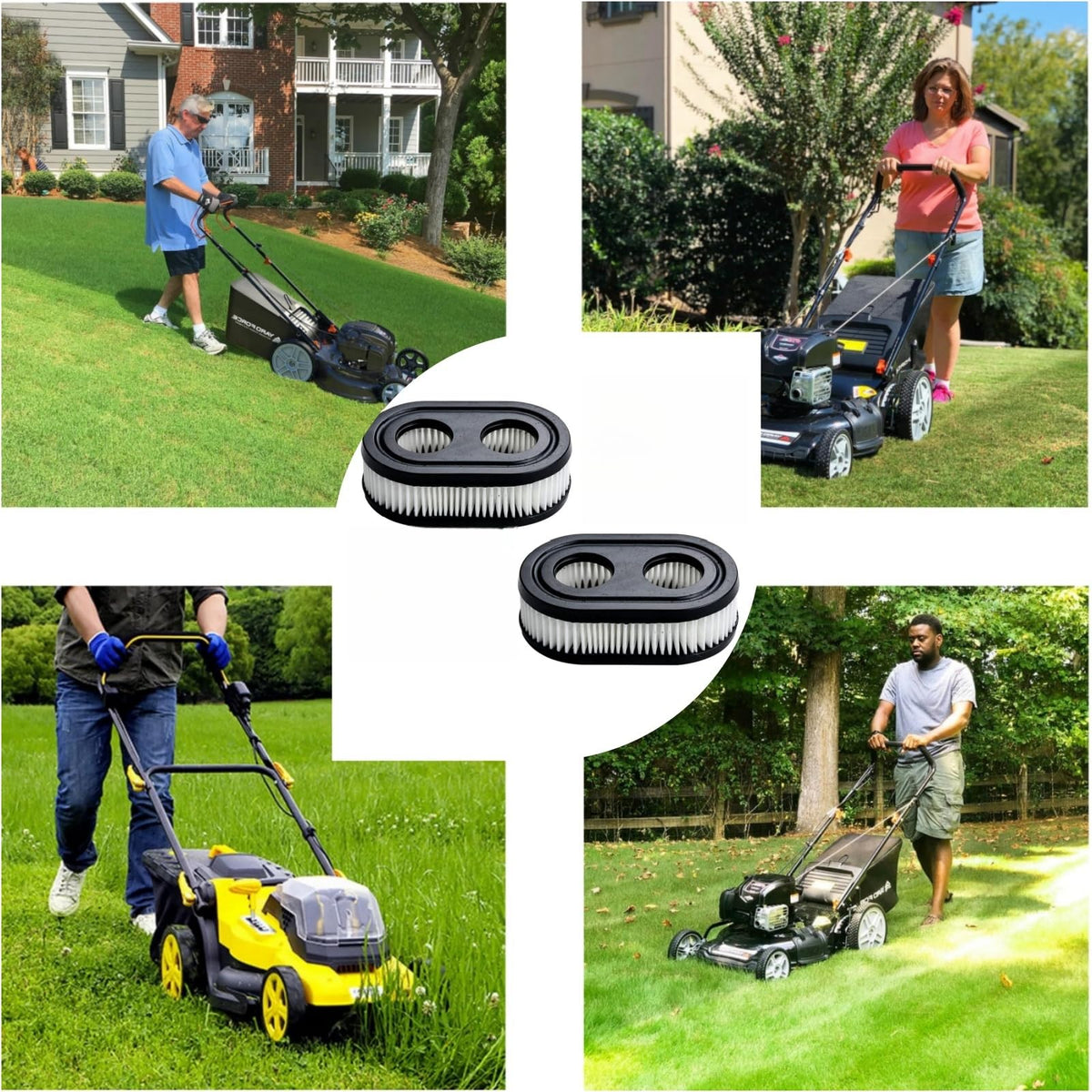 YHOPARTS 593260 mower in action illustration suggesting reliable performance