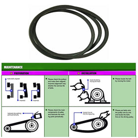 yhoparts 1/2 inch by 104 inch deck belt offers precise drive tension