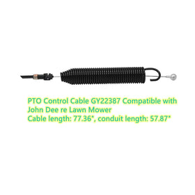 Yhoparts John Deere compatible PTO cable model overview demonstrates broad compatibility