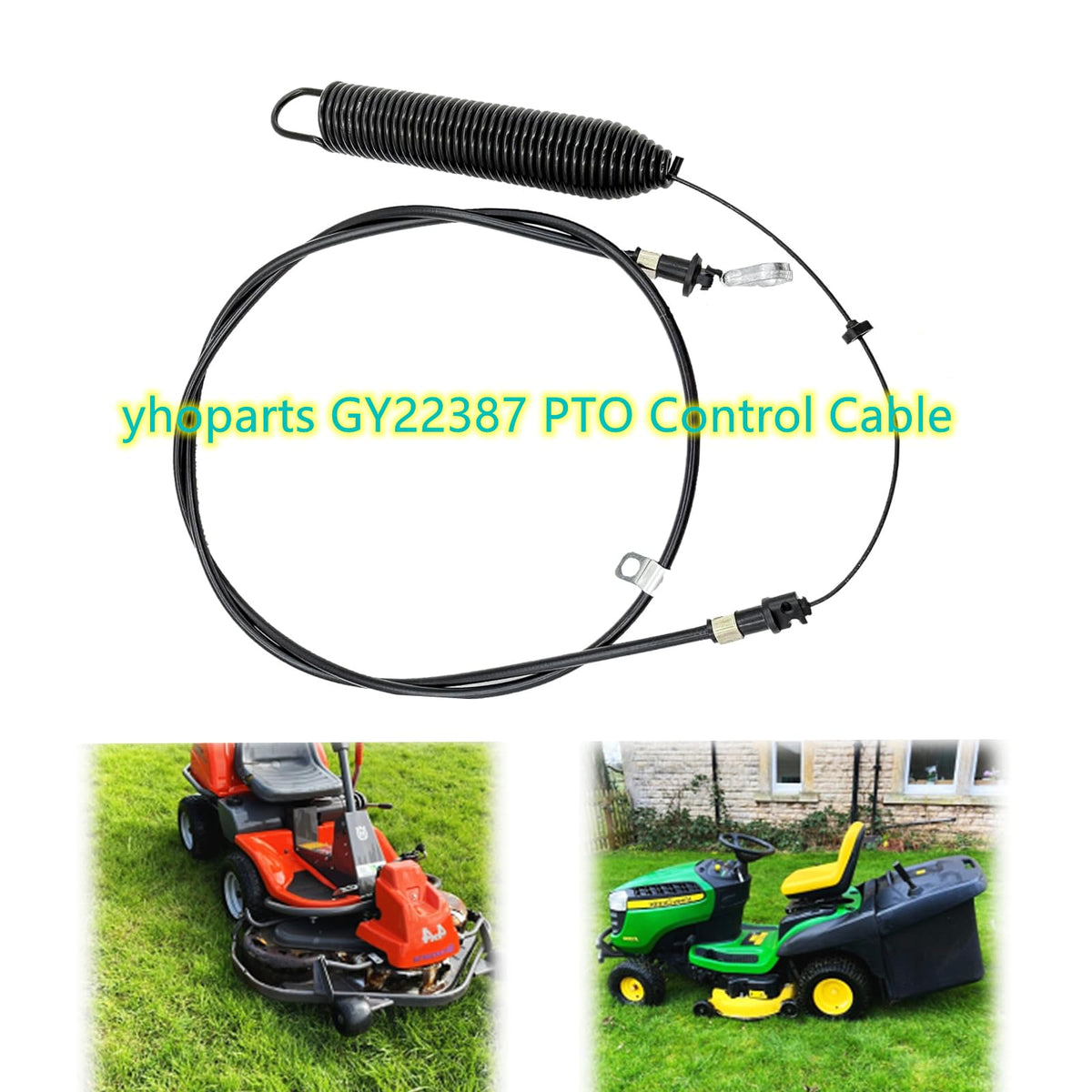 Yhoparts PTO control cable GY22387 installation view highlighting ease of replacement