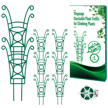 Yhtpouqe 8-pack trellis with bigger-size better-support for climbing plants.