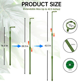 Yhtpouqe metal stake with clips supports vines securely outdoors