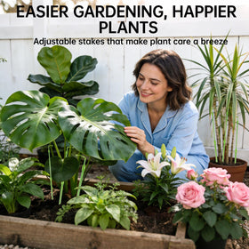 Yhtpouqe reusable garden stake stores compactly after season