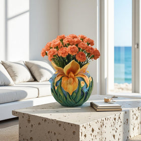 Yhupl Compact tabletop vase fits shelves and desks with standout style