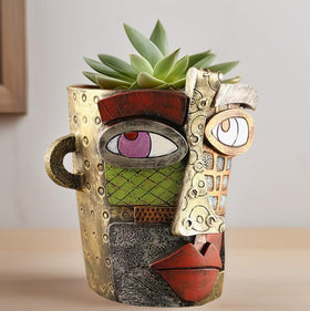Yhupl retro-inspired pot serves as a striking focal point in homes.