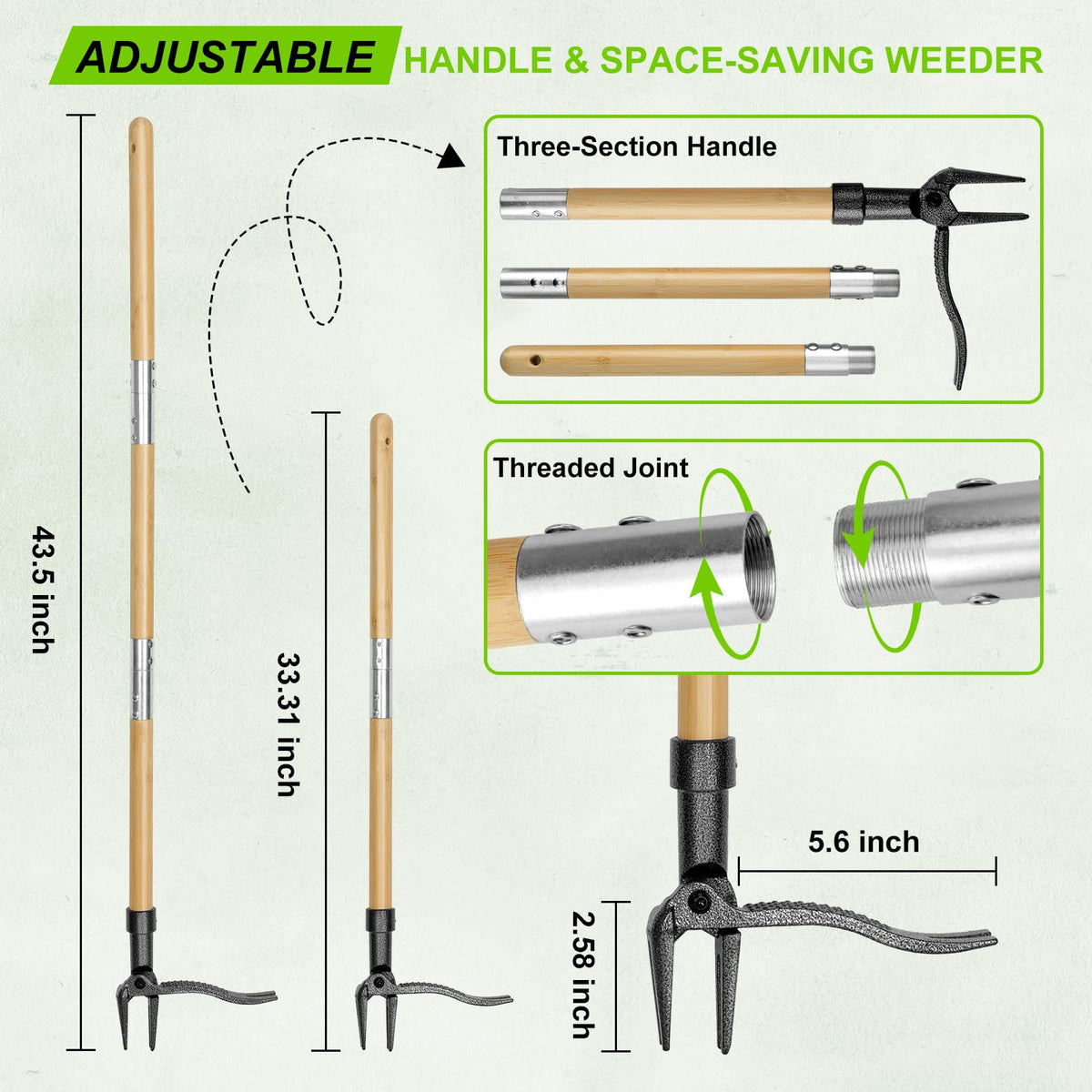 YIAD DRAGON HORSE 4-claw steel head grips weeds at the root for thorough removal