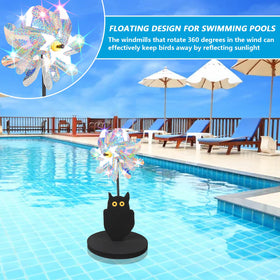 YIBOBO 360-degree rotation pinwheel adapts to wind to maximize deterrence.