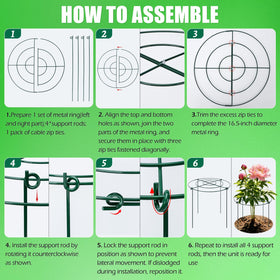 YIBOBO rose cage system helps prevent stem leaning