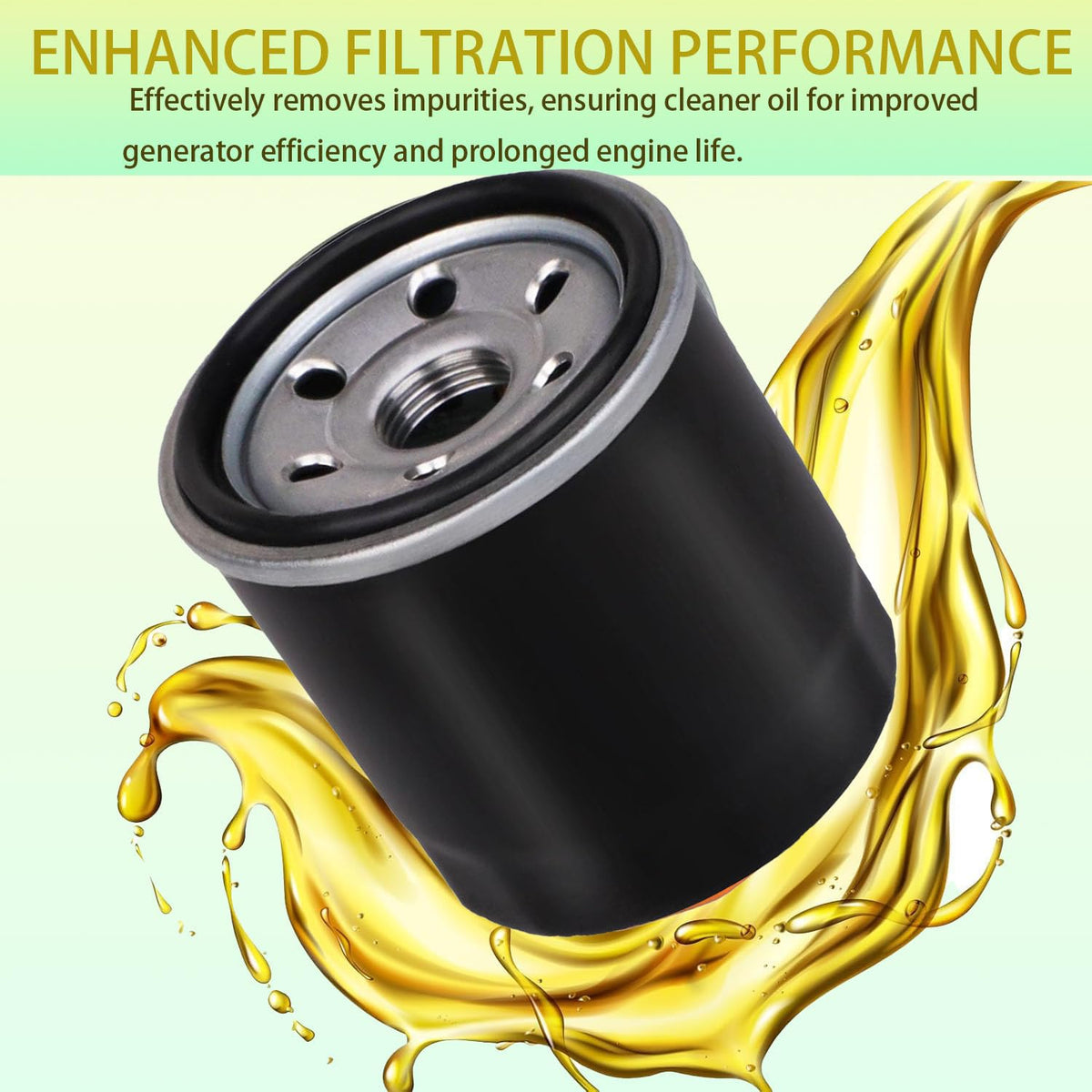 YIBOCO oil filter close-up shows precise threads and gasket surface.